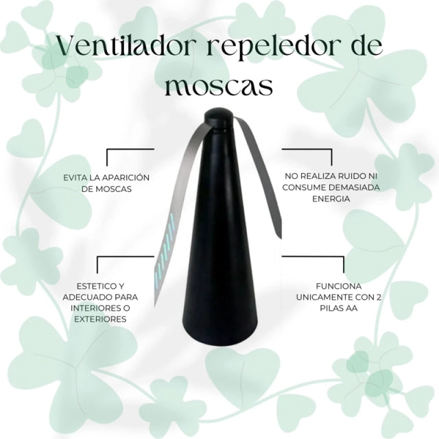ABANICO REPELENTE DE MOSCAS - PILAS