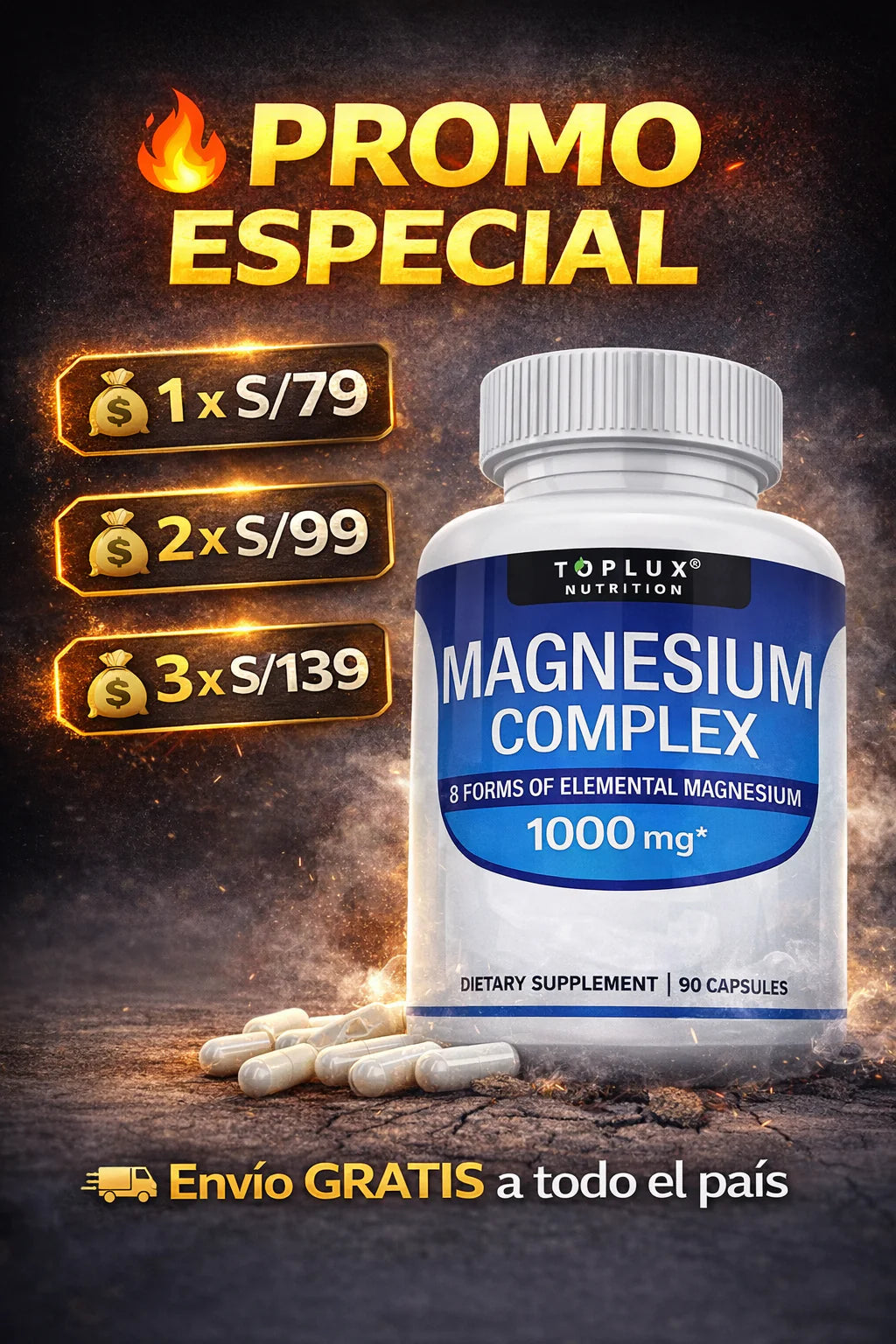 MAGNESIUM COMPLEX - 90 CAPSULAS