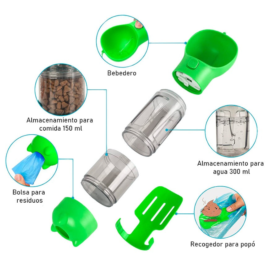 BOTELLA PORTATIL 4 EN 1